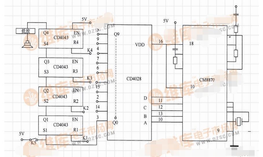 cd4028應(yīng)用電路圖大全（六款cd4028燈控/四路互鎖開(kāi)關(guān)控制器/觸摸電子調(diào)光器電路）