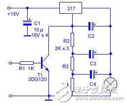 基于LM317的頻率可調(diào)的閃光燈電路圖