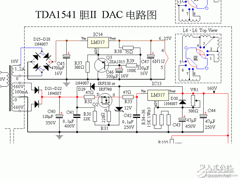 經(jīng)典膽機線路圖集TDA1541NOS DAC膽版電源.gif