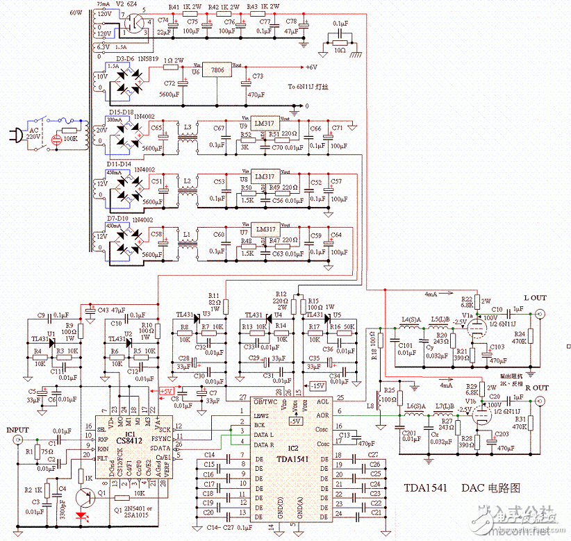 經(jīng)典膽機(jī)線路圖集TDA1541NOS DAC(完整膽版).GIF