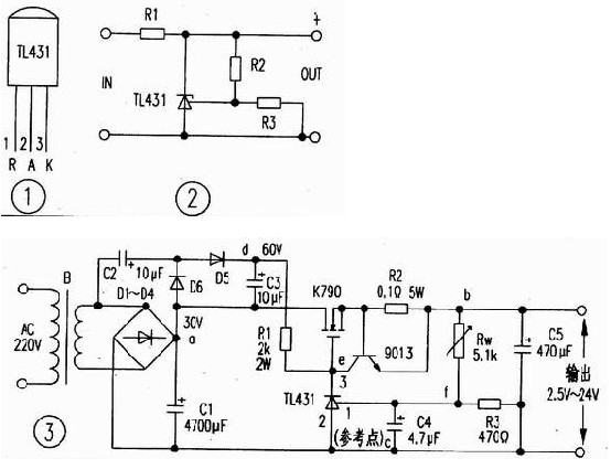 tl431大功率穩(wěn)壓電路圖分析